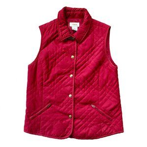 Talbots Red Quilted Vest